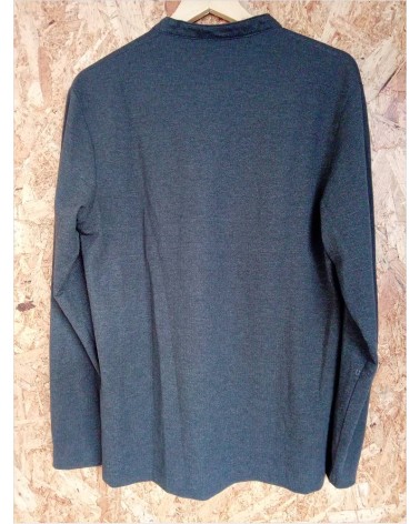 PULL COL MAO BOUTONNE GRIS