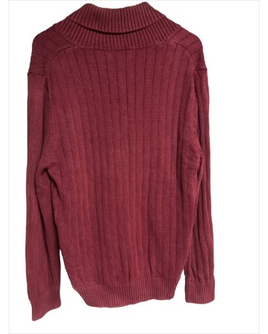 PULL BORDEAUX COL MONTANT 