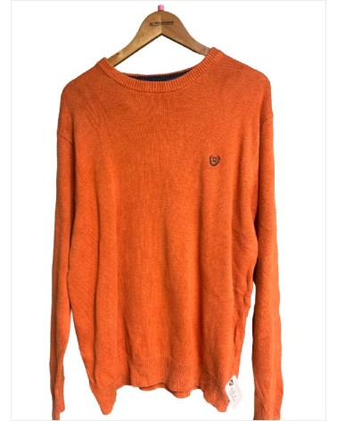 PULL ORANGE COL ROND