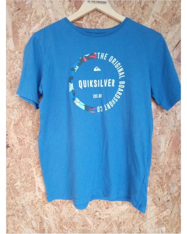 TEE SHIRT BLEU MOTIF ROND