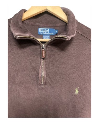 PULL MARRON CAVALIER VERT QUATER ZIP