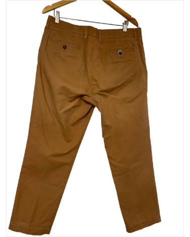 PANTALON CAMEL ATTACHE VICHY POCHE ARRIERE